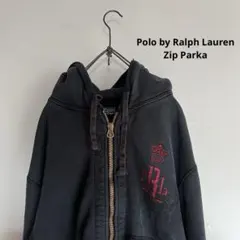 00’s ポロバイラルフローレン ユーズド加工 ジップパーカー M