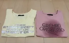 SHAGGIE 半袖Tシャツ 2枚セット ピンク イエローのサムネイル