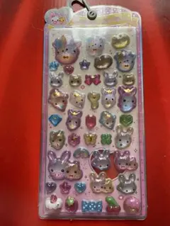 平成メモリー　ぷっくり立体！うるちゅるポップシール　フワフワらびちゃん　うさぎ