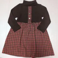 90★ファミリア★刺繍もかわいい！切り替えワンピース★