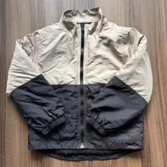 ペアマノン◆裏起毛ジャケット　ベージュ×黒　 110