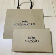 コーチ ショップ袋 紙袋 ギフトボックス ショッパー 箱　長財布用ボックス　箱