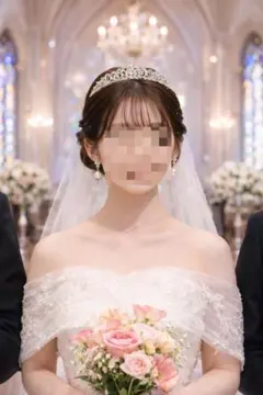 【新品、即日発送】低め ティアラ ブライダル　韓国風 前撮り 結婚式