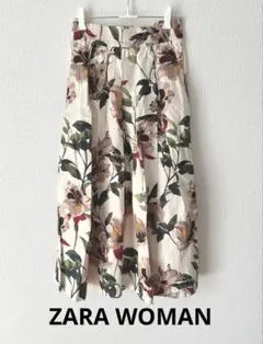 ZARA WOMAN 花柄　スカート　ウエストゴム