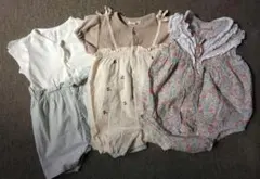 ベビー ロンパース 女の子 70㎝ GU・プティマイン等 ３点セット