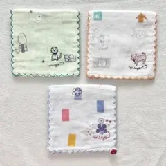 3点セット☆めぐろみよ Miyo Meguroポケット付きハンカチ 二重ガーゼ