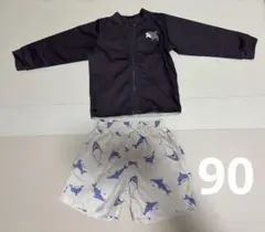 ベビー水着セット（ラッシュガード・サメ柄）　フタフタ　バースデイ