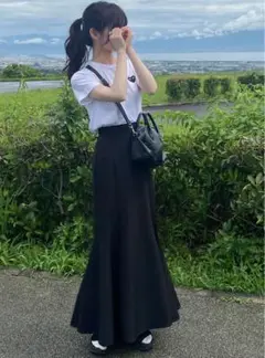 GRL バックスリットマーメイドスカート ブラック