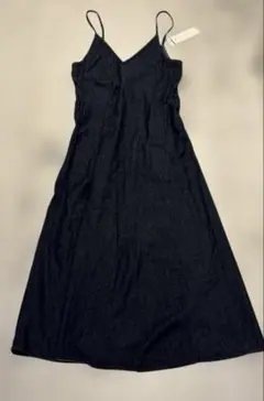 GU ライトデニムフレアキャミソールワンピース XS ブルー