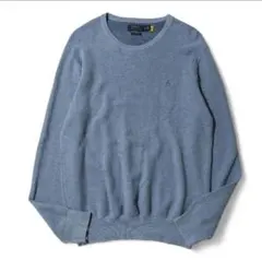 ポロラルフローレン コットン ニット ブルー　近年タグ　ユニセックス