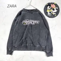 ザラ トレーナー スウェット パワーパフガールズ バックプリント 裏起毛 Mのサムネイル