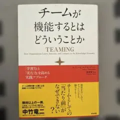 チームが機能するとはどういうことか 「学習力」と「実行力」を高める実践アプローチ