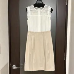 ANAYI レースドッキングワンピ　ノースリーブ