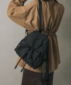 撥水マルチポケットナイロンリュック