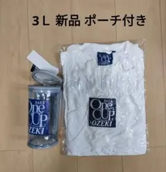 新品 ＊【メンズ3L】 ワンカップ大関　バックプリント　Tシャツ　ポーチ付きのサムネイル