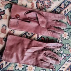 イギリス軍　将校　革手袋　LEATHER GLOVES BROWN 8.5 軍