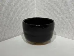 黒楽茶碗 楽焼 茶道具 黒色 陶器 茶碗 丸型