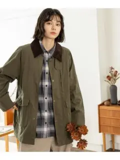 新品　ニコアンド　キルトライナーハンティングジャケット　カーキ