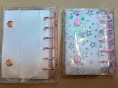 シール帳 ミニバインダー クリア　A7サイズ＆M5サイズ　2個セット リフィル付