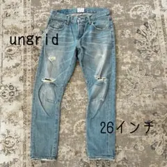 Ungrid ダメージデニムパンツ 26インチのサムネイル