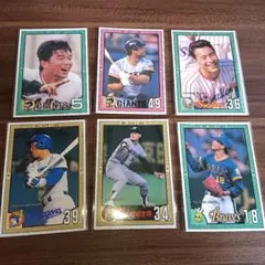 1990年 プロ野球 ビッグサイズカード6枚セット カルビー