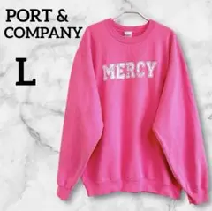 PORT & COMPANY MERCY 【L】トレーナーピンク ユニセックス
