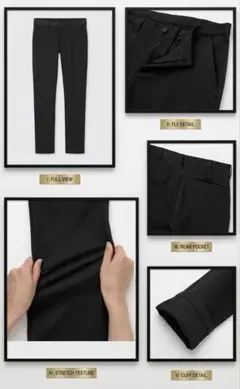 UNIQLO ユニクロ 防風スリムフィットチノ ブラック W79 美品