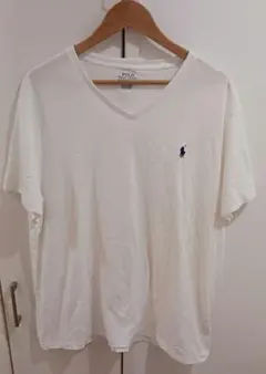 ポロ ラルフ ローレン Vネック Tシャツ ホワイト　XXL　メンズ