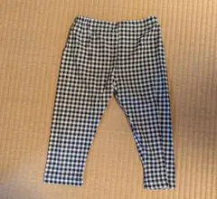チェック柄レギンス 七分丈　ポケット付き
