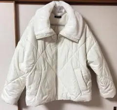 RagOut 中綿キルティングジャケット アウター Lサイズ ホワイト系 ファー