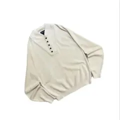 90's ランズエンド コットンニット ヘンリーネック USA製