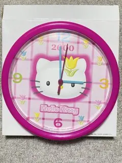【新品未使用】ハローキティ 壁掛け時計 2000 チューリップキティ