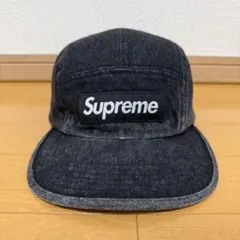 ほぼ未使用 Supreme Denim Camp Cap ブラック 24ss