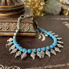 インディアンデザイン　ターコイズ　ブレスレット