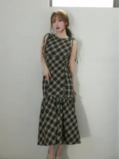 オフショルチェック柄ワンピース ドルチェリーチェ dolceliche - メルカリ