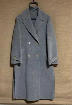 RED CLIVER グレー ダブルブレスト ウールロングコート