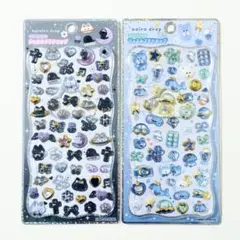 【正規品】ジュエルプチドロップ　くろいろドロップ　あおいろドロップ　2枚セット