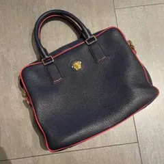 VERSACE ビジネスバッグ ネイビー レッドパイピングのサムネイル