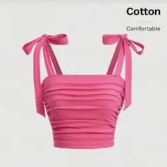 SHEIN トップス　チューブトップ　ピンク