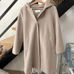 最終値下げGLOBAL WORK フード付きベージュロングコート