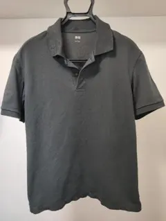 【中古】ユニクロ　ポロシャツ　黒　Ｌ