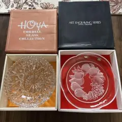 HOYA CRYSTAL ガラス皿 2枚セットのサムネイル
