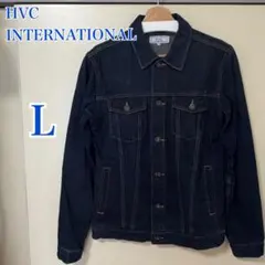 古着 HVC INTERNATIONAL デニムジャケット Lサイズ ネイビーのサムネイル