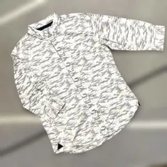 チャオパニックティピー 迷彩 綿麻 ボタンダウンシャツ M 七分丈 美品