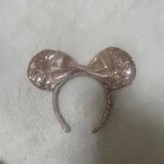 ミッキー耳カチューシャ ピンク スパンコール