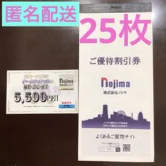 ノジマ　株主優待割引券　10％割引　25枚 店頭サービス優待券　株主優待　割引券