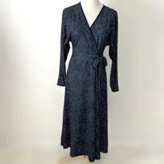 Bab / Bou Jeloud アソート柄ジャージーワンピース ネイビー M