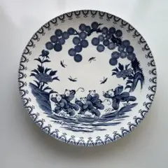 U348-3 清朝期 古染風景花弦文 皿 中国古美術 時代傷有 U348-3 清朝期 古染風景花弦文 皿 中国古美術 時代傷有 た - メルカリ