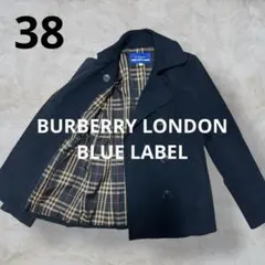 ノバチェック Burberry London ピーコート　ダブルブレスト 38