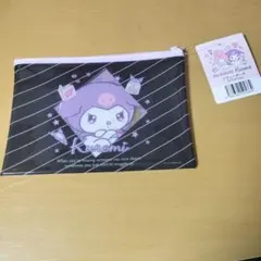 Kuromi & My Melody フラットポーチ 200mm x 140mm